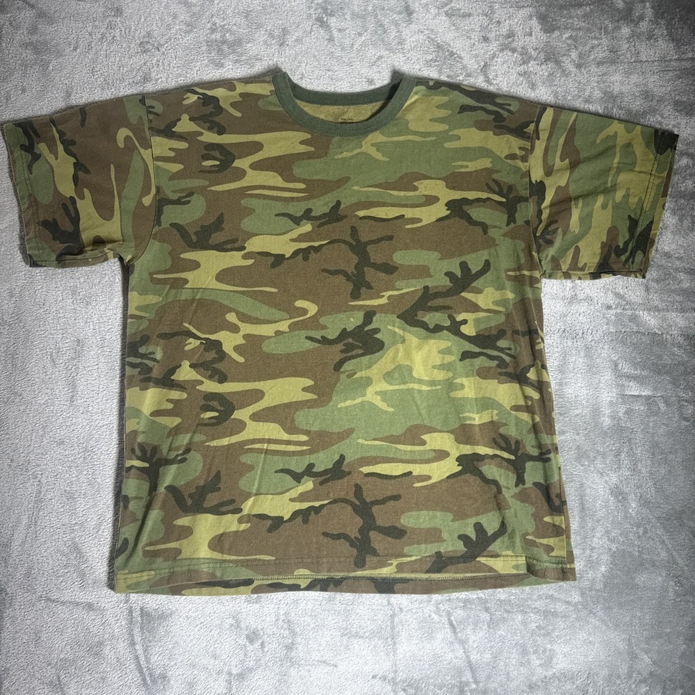 Rothco Camo T-Shirt XXL‎ Camouflage Camo Tee Military Woodland Outdoor Hunting